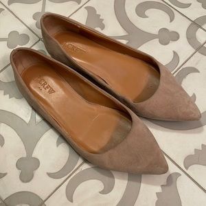 Tan suede flats